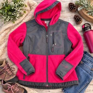 Free Country Red & Charcoal Hooded Fleece B